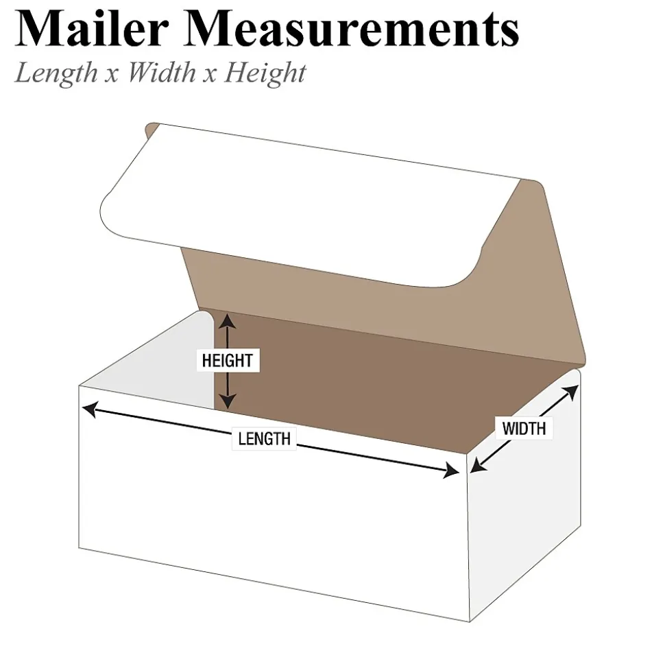 12 1/8" x 9 1/4" x 6" Literature Mailer, 50/Bundle