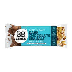 88 Acres Sweet 'N' Salty Gluten-Free Dark Chocolate/Sea Salt Seed and Oat Bar, 1.6 oz., 9 Bars/Box (310001)