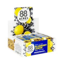 88 Acres Warm 'N' Chewy Gluten-Free Blueberry/Lemon Seed and Oat Bar, 1.6 oz., 9 Bars/Box (315104)
