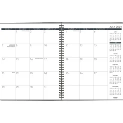 2024-2025 AT-A-GLANCE 9" x 11" Academic Monthly Planner, Faux Leather Cover, Black (70-074-05-25)