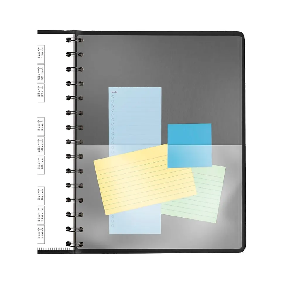2025 AT-A-GLANCE 8" x 11" Calendar Year/Daily Appointment Book, Faux Leather Cover, Black (70-822-05-25)