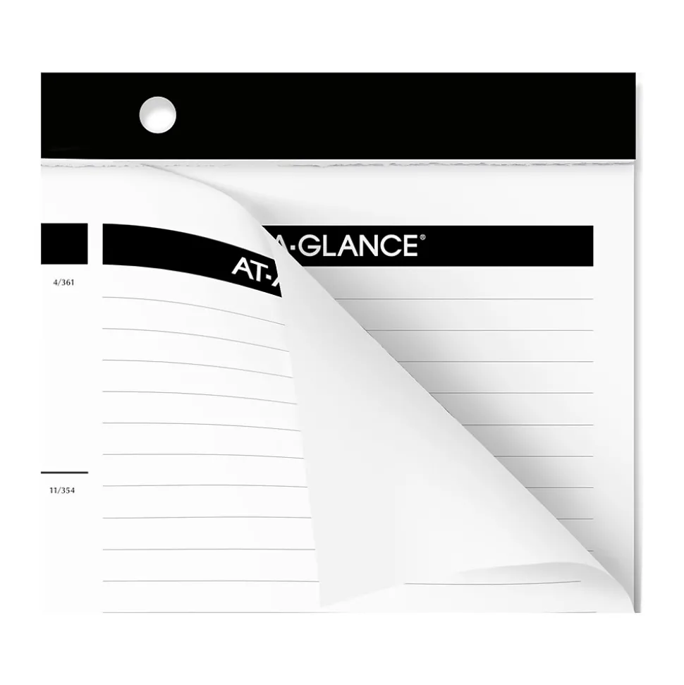 2025 AT-A-GLANCE 17.75" x 11" Monthly Desk Pad Calendar, White/Black (SK14-00-25)