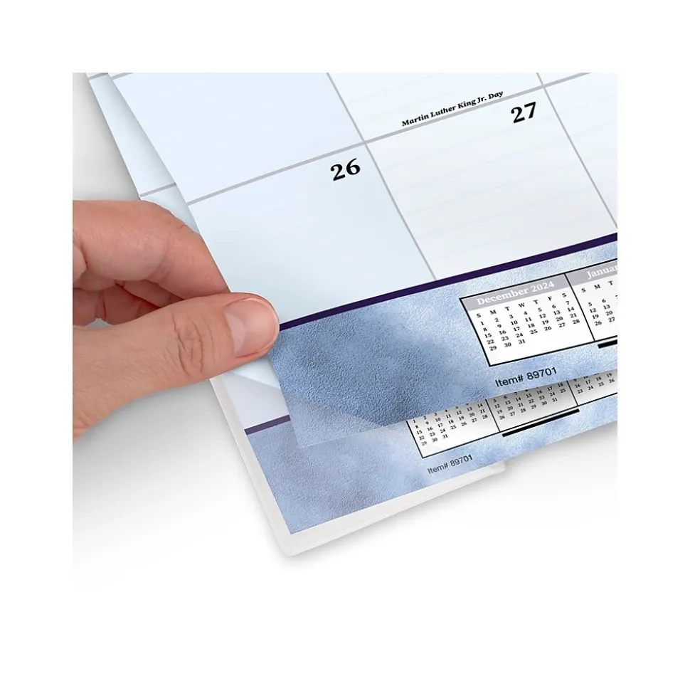 2025 AT-A-GLANCE 21.75" x 17" Monthly Desk Pad Calendar, Slate Blue (89701-25)