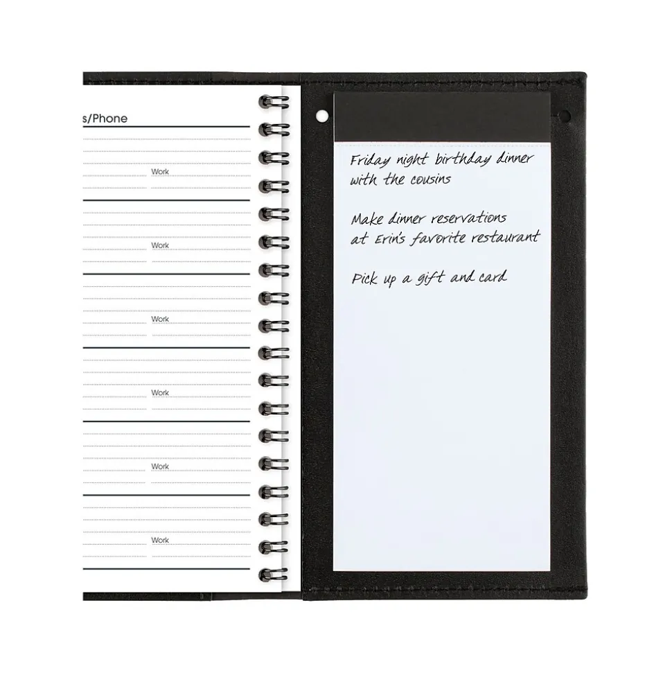 2025 AT-A-GLANCE 3.5" x 6" Monthly Planner, Faux Leather Cover, Black (70-064-05-25)