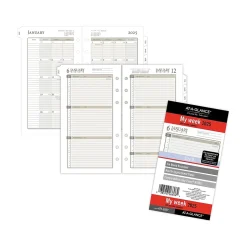 2025 AT-A-GLANCE 3.75" x 6.75" Weekly & Monthly Planner Refill, White/Brown (471-285Y-25)