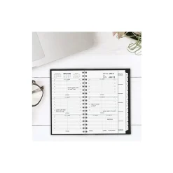 2025 AT-A-GLANCE 3.25" x 6.25" Weekly Appointment Book, Faux Leather Cover, Black (70-008-05-25)