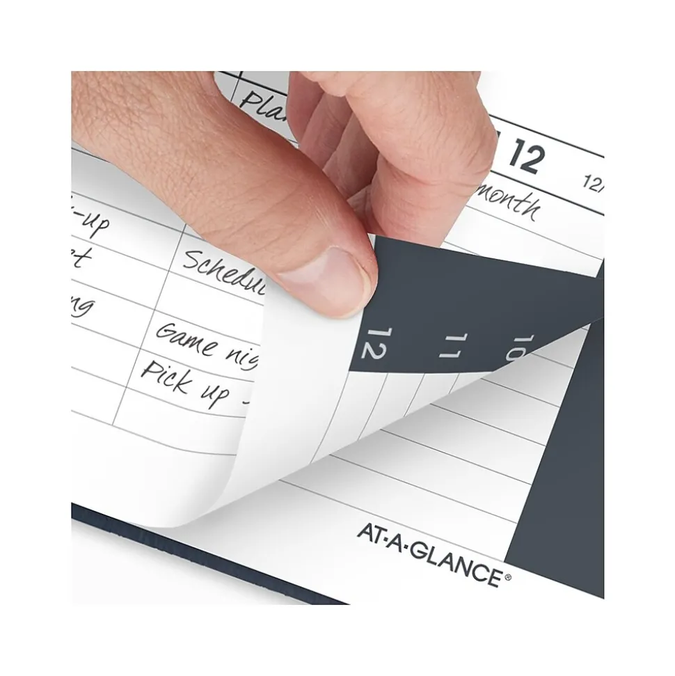 2025 AT-A-GLANCE 5" x 8" Weekly Appointment Book, Faux Leather Cover, Navy (70-075-20-25)