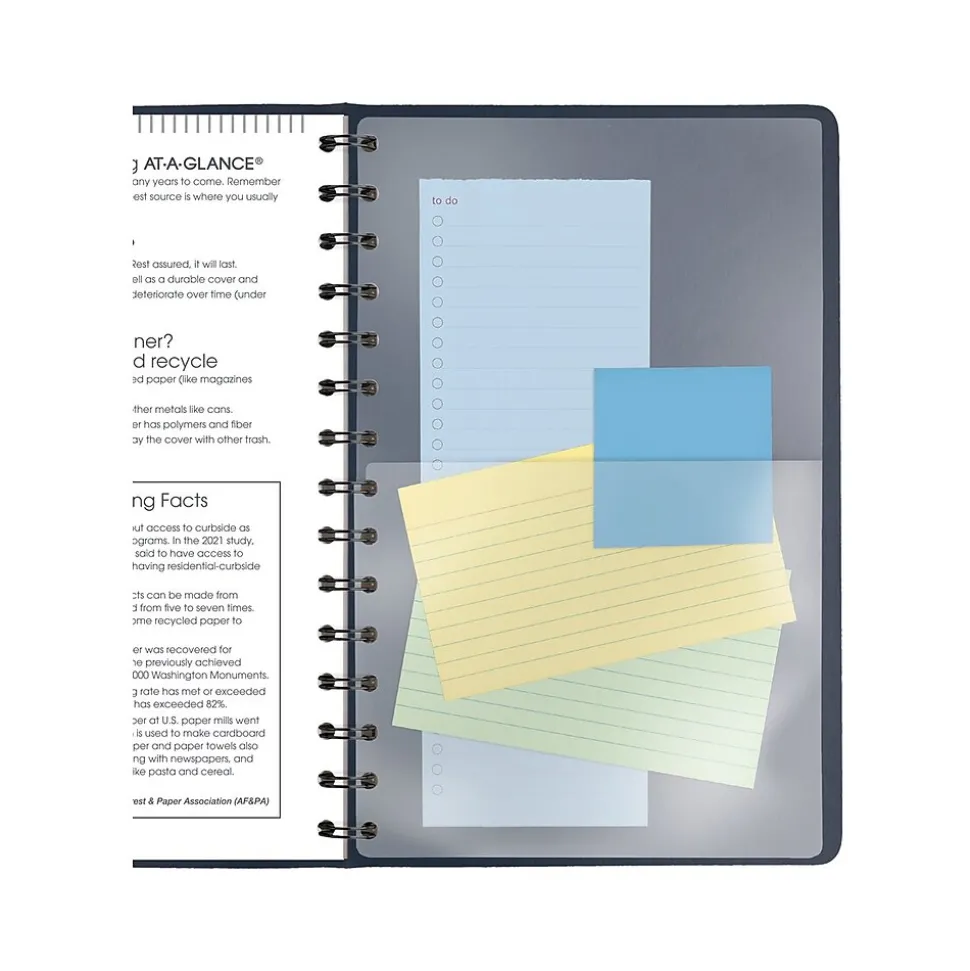 2025 AT-A-GLANCE 5" x 8" Weekly Appointment Book, Faux Leather Cover, Navy (70-075-20-25)