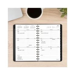 2025 AT-A-GLANCE Contemporary 5" x 8" Weekly & Monthly Planner, Faux Leather Cover, Charcoal (70-100X-45-25)