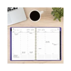 2025 AT-A-GLANCE Contemporary 8.25" x 11" Weekly & Monthly Planner, Faux Leather Cover, Purple (70-940X-14-25)