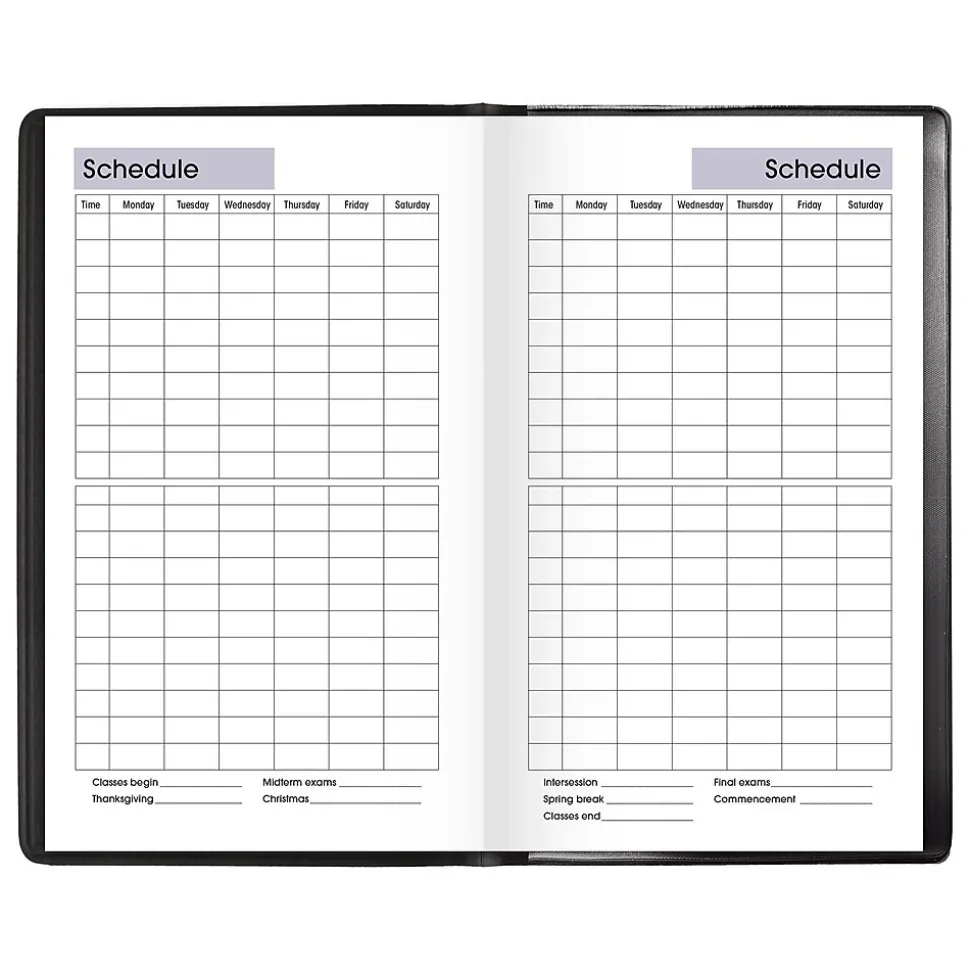 2024-2025 AT-A-GLANCE DayMinder 3.5" x 6" Academic Weekly Planner, Black (AY48-00-25)