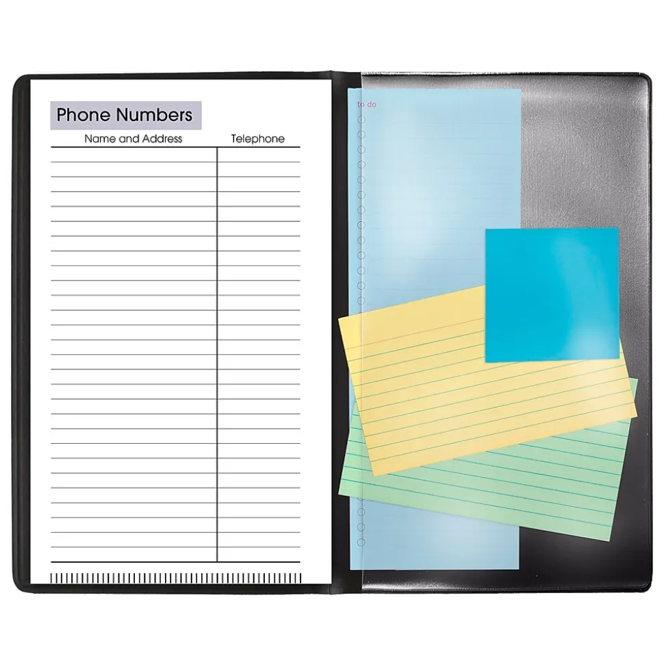 2024-2025 AT-A-GLANCE DayMinder 3.5" x 6" Academic Weekly Planner, Black (AY48-00-25)