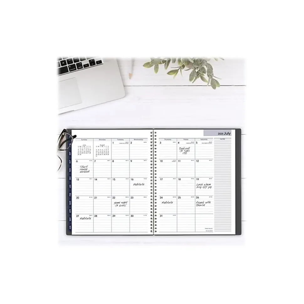 2024-2025 AT-A-GLANCE DayMinder 8.5" x 11" Academic Weekly & Monthly Planner, Poly, Charcoal (AYC520-45-25)