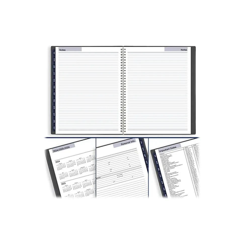 2024-2025 AT-A-GLANCE DayMinder 8.5" x 11" Academic Weekly & Monthly Planner, Poly, Charcoal (AYC520-45-25)