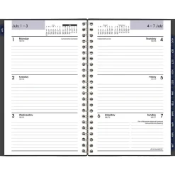 2024-2025 AT-A-GLANCE DayMinder 5" x 8" Academic Weekly & Monthly Planner, Poly Cover, Charcoal (AYC200-45-25)
