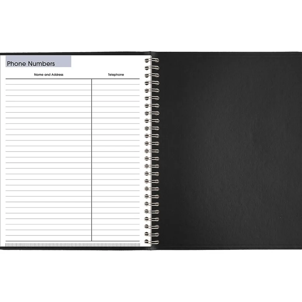 2025 AT-A-GLANCE DayMinder 7" x 8.75" Weekly Planner, Faux Leather Cover, Black (G535-00-25)