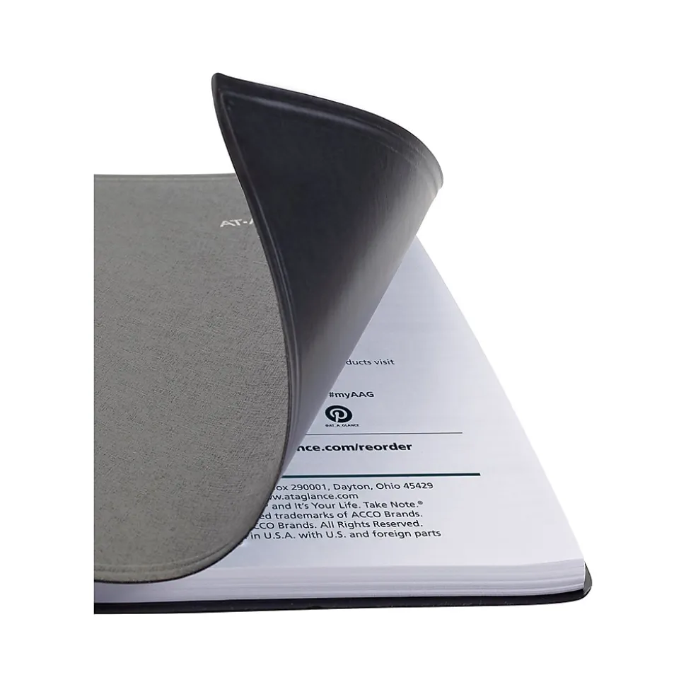 2025 AT-A-GLANCE DayMinder 5" x 8" Weekly Appointment Book, Faux Leather Cover, Black (G210-00-25)