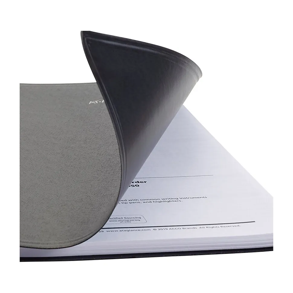 2025 AT-A-GLANCE DayMinder 7" x 8.75" Weekly Planner, Faux Leather Cover, Black (G590-00-25)