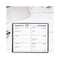 2025 AT-A-GLANCE DayMinder 3.5" x 6" Weekly Planner, Poly Cover, Black (SK48-00-25)