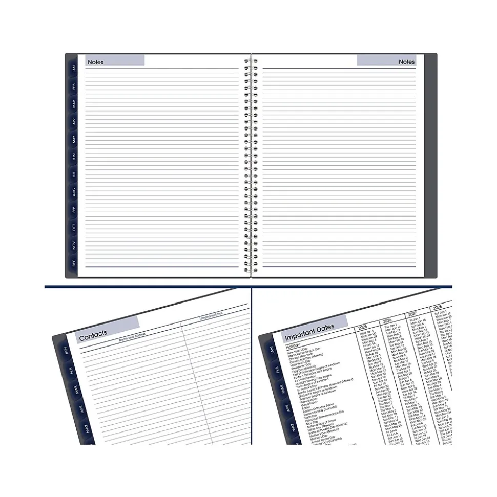 2025 AT-A-GLANCE DayMinder 8.5" x 11" Weekly & Monthly Planner, Poly Cover, Gray (GC545-07-25)
