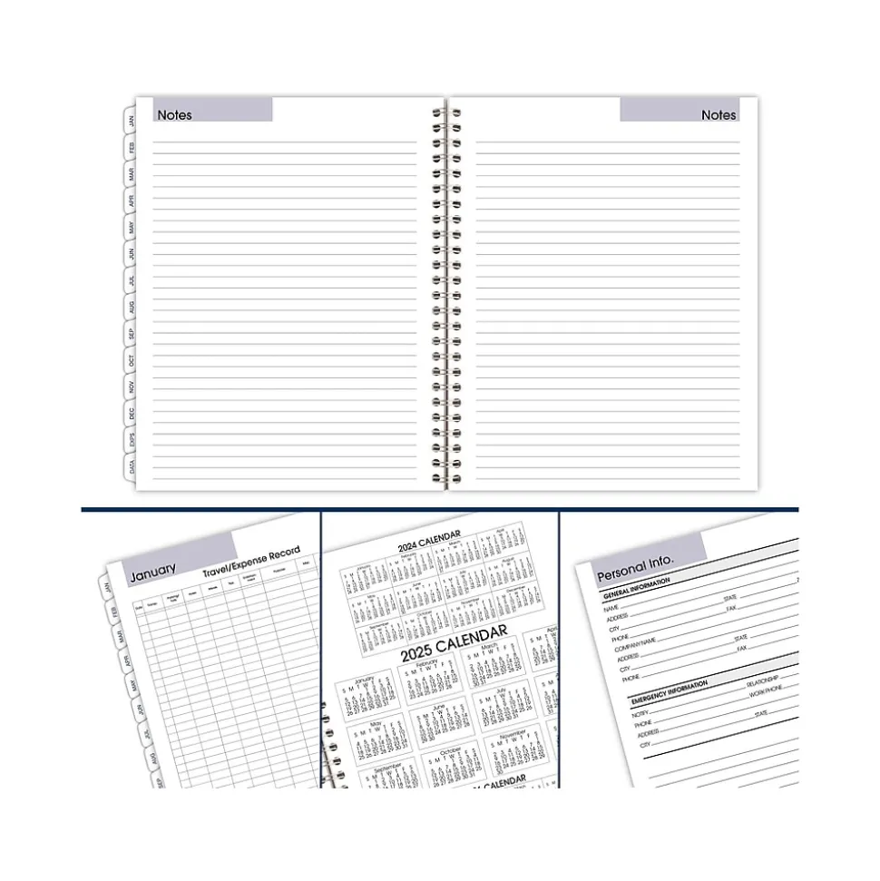 2025 AT-A-GLANCE DayMinder Executive 8.75" x 7" Weekly & Monthly Planner Refill Pages, White (G545-50-25)