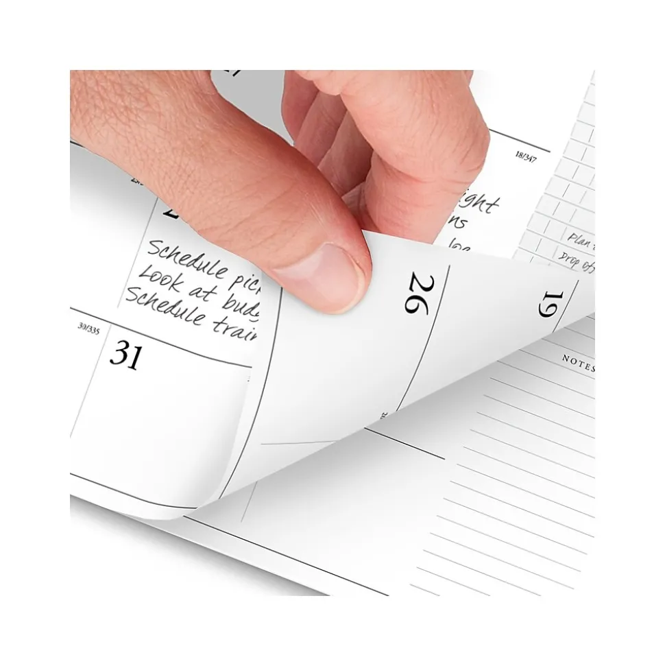 2025 AT-A-GLANCE Executive 11" x 9" Monthly Padfolio Refill, White/Black (70-909-10-25)