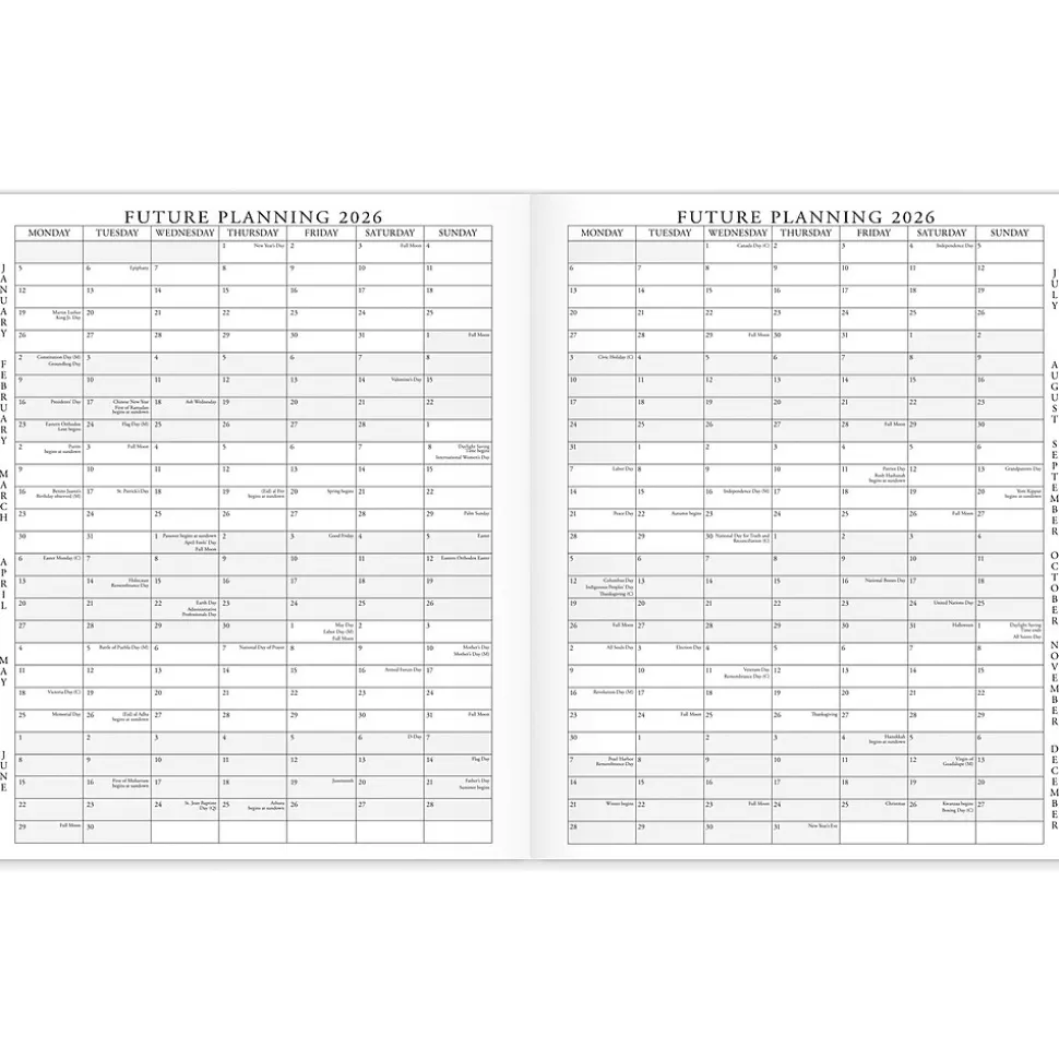 2025 AT-A-GLANCE Executive 11" x 9" Monthly Padfolio Refill, White/Black (70-909-10-25)