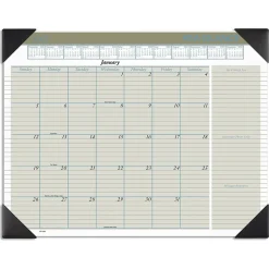 2025 AT-A-GLANCE Executive 21.75" x 17" Monthly Desk Pad Calendar, Green/White (HT1500-25)