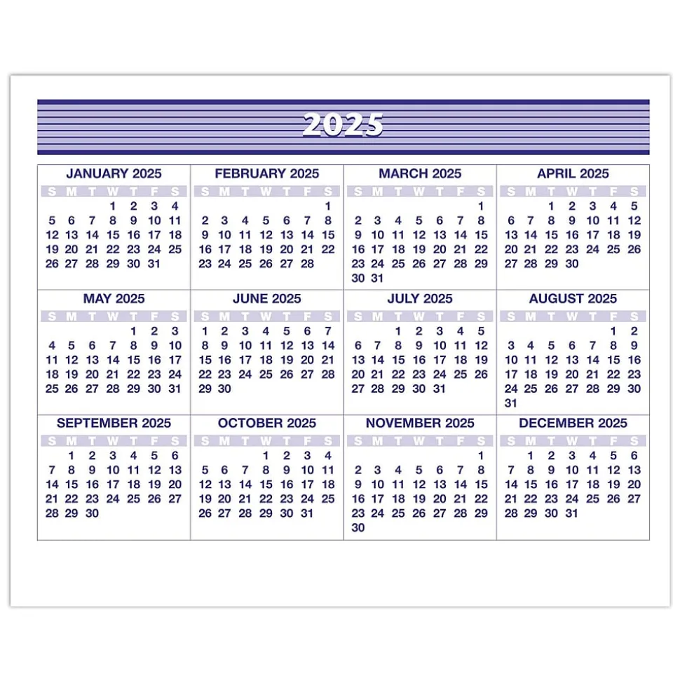 2025 AT-A-GLANCE Flip-A-Week 5.5" x 7" Weekly Desk Calendar, White/Purple (SW700X-00-25)