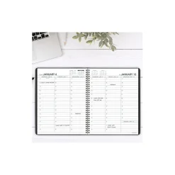 2025 AT-A-GLANCE Large Print 8.25" x 11" Weekly Appointment Book, Faux Leather Cover, Black (70-LP01-05-25)
