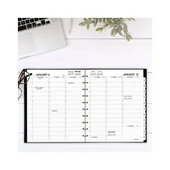 2025 AT-A-GLANCE Move-a-Page 8.75" x 11" Weekly & Monthly Appointment Book, Poly Cover, Black (70-950E-05-25)