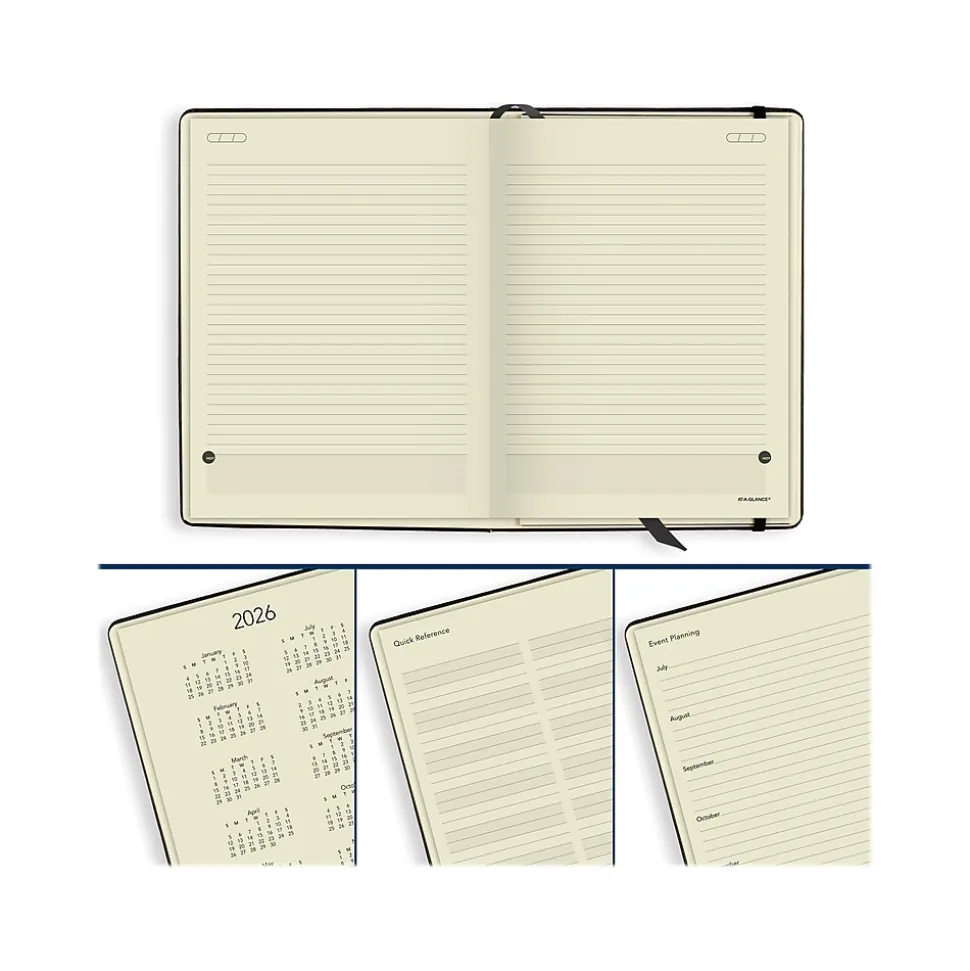 2024-2025 AT-A-GLANCE Plan. Write. Remember. 7.5" x 10" Academic Weekly & Monthly Appointment Book, Paperboard Cover, Black