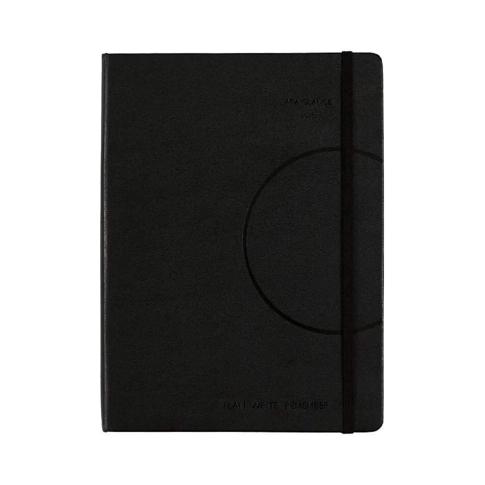 2025 AT-A-GLANCE Plan. Write. Remember. 7.5" x 10" Weekly & Monthly Appointment Book, Hardsided Cover, Black (70-6950-05-25)