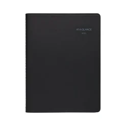 2025 AT-A-GLANCE QuickNotes 8.25" x 11" Weekly & Monthly Appointment Book, Faux Leather Cover, Black (76-950-05-25)