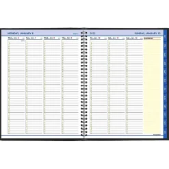2025 AT-A-GLANCE QuickNotes 8.25" x 11" Weekly & Monthly Appointment Book, Faux Leather Cover, Black (76-950-05-25)