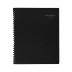 2025 AT-A-GLANCE QuickNotes 7" x 8.75" Monthly Planner, Faux Leather Cover, Black (76-08-05-25)