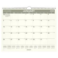 2025 AT-A-GLANCE Recycled 15" x 12" Monthly Wall Calendar, Green/Black (PMG77-28-25)