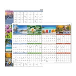 2025 AT-A-GLANCE Seasons in Bloom 36" x 24" Yearly Wall Calendar, Reversible (PA133-25)