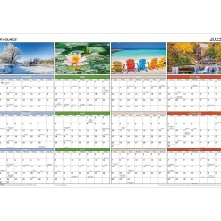 2025 AT-A-GLANCE Seasons in Bloom 36" x 24" Yearly Wall Calendar, Reversible (PA133-25)