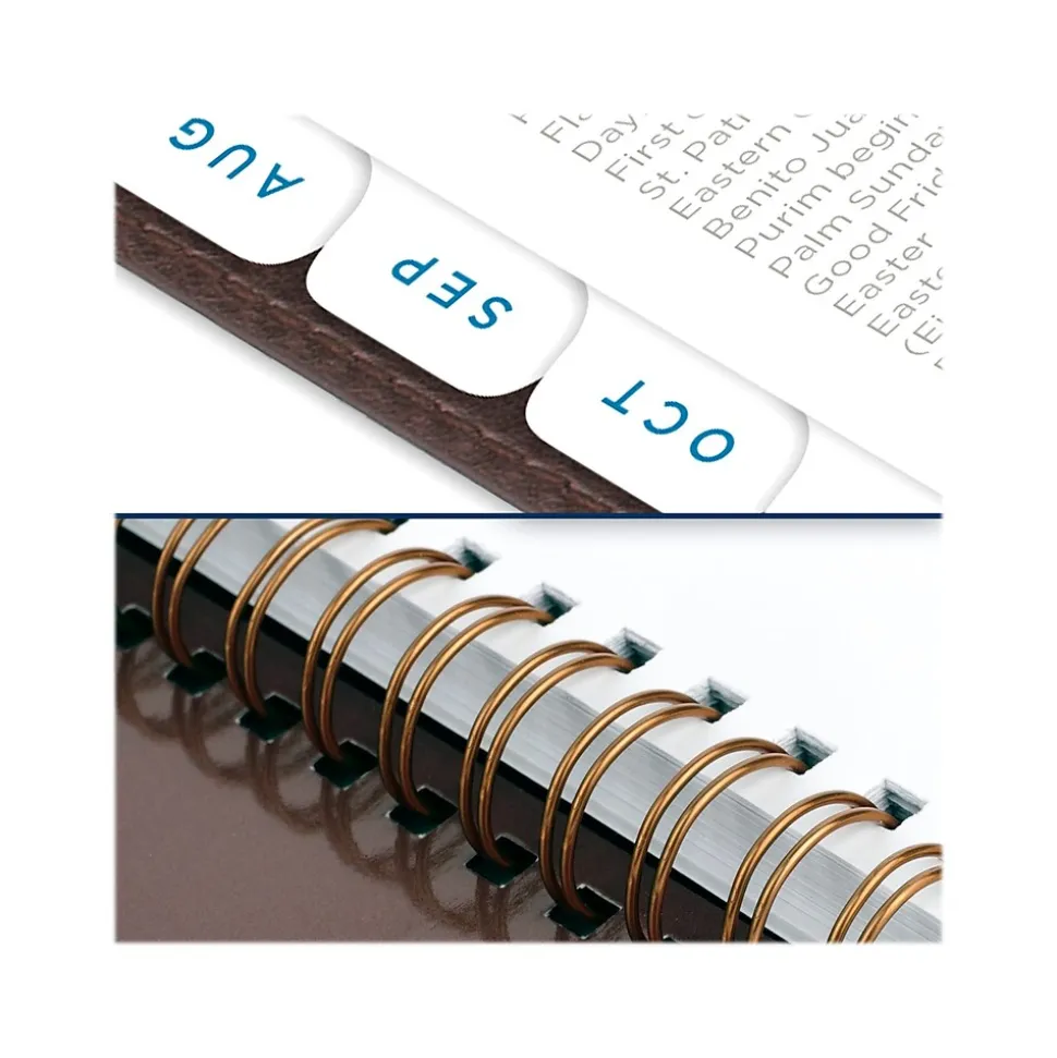 2024-2025 AT-A-GLANCE Signature 5.5" x 8.5" Academic Weekly & Monthly Planner, Faux Leather Cover, Brown (YP200A-09-25)