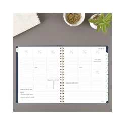 2025 AT-A-GLANCE Signature 8.5" x 11" Weekly & Monthly Planner, Paperboard Cover, Navy (YP905-20-25)