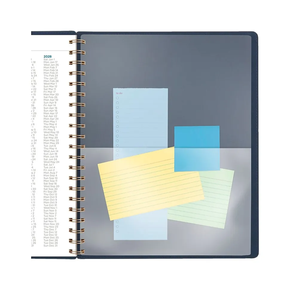 2025 AT-A-GLANCE Signature 8.5" x 11" Weekly & Monthly Planner, Paperboard Cover, Navy (YP905-20-25)