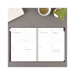 2025 AT-A-GLANCE Signature Collection 8.5" x 11" Weekly & Monthly Planner, Faux Leather Cover, Brown (YP905-09-25)