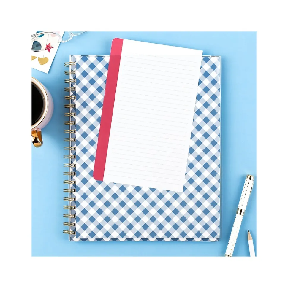 2024-2025 AT-A-GLANCE Simplified by Emily Ley Gingham 8.5" x 11" Academic Weekly & Monthly Planner, Blue/White (EL26-901A-25)