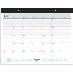 2025 AT-A-GLANCE Success 21.75" x 17" Monthly Desk Pad Calendar, White/Blue (ST24-00-25)