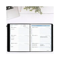 2025 AT-A-GLANCE The Action 8" x 11" Weekly Appointment Book, Faux Leather Cover, Black (70-EP01-05-25)
