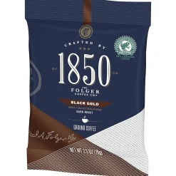 1850 Black Gold Ground Coffee, Fraction Pack, Dark Roast, 2.5 oz., 24/Carton (SMU02151)