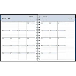 2025 Blue sky 8" x 10" Monthly Planner, Plastic Cover, Black (150853)
