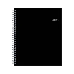 2025 Blue Sky 7" x 9" Monthly Planner, Plastic Cover, Black (150855)