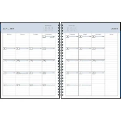 2025 Blue Sky 7" x 9" Monthly Planner, Plastic Cover, Black (150855)